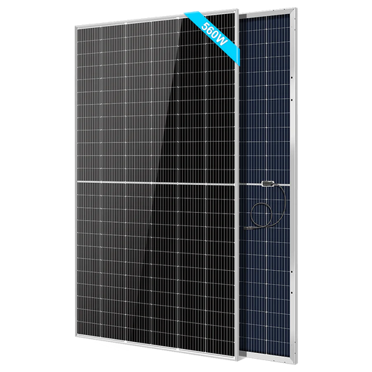 SunGoldPower 560W Bifacial PERC Solar Panel | 25-Year Power Output Warranty | UL61730 Certified