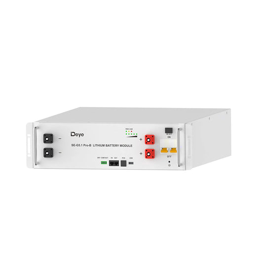 Deye 51.2kWh Server Rack Battery | 48V 100Ah LiFePO4 Battery | 10-Year Warranty | UL1973, UL9540A Certified