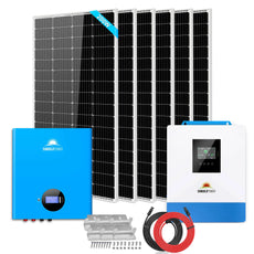 SunGoldPower Off-Grid Solar Kit- 5000W 48VDC 120V Inverter + 5.12KWH PowerWall Battery + 6 X 200 Watts Solar Panels SGM-5K5E
