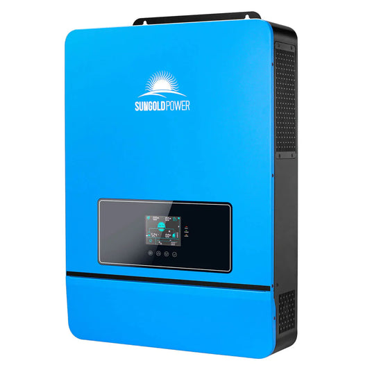 SunGoldPower 10KW 48V Off Grid Solar Inverter Charger | Split Phase 120/240V | Dual MPPT | UL1741 ETL Certified | 2-Year Warranty