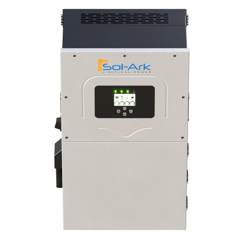 Sol-Ark 15K 120/240/208V 48V | 19,500W PV Input |  [All-In-One] Pre-Wired Hybrid Solar Inverter | 10-Year Warranty