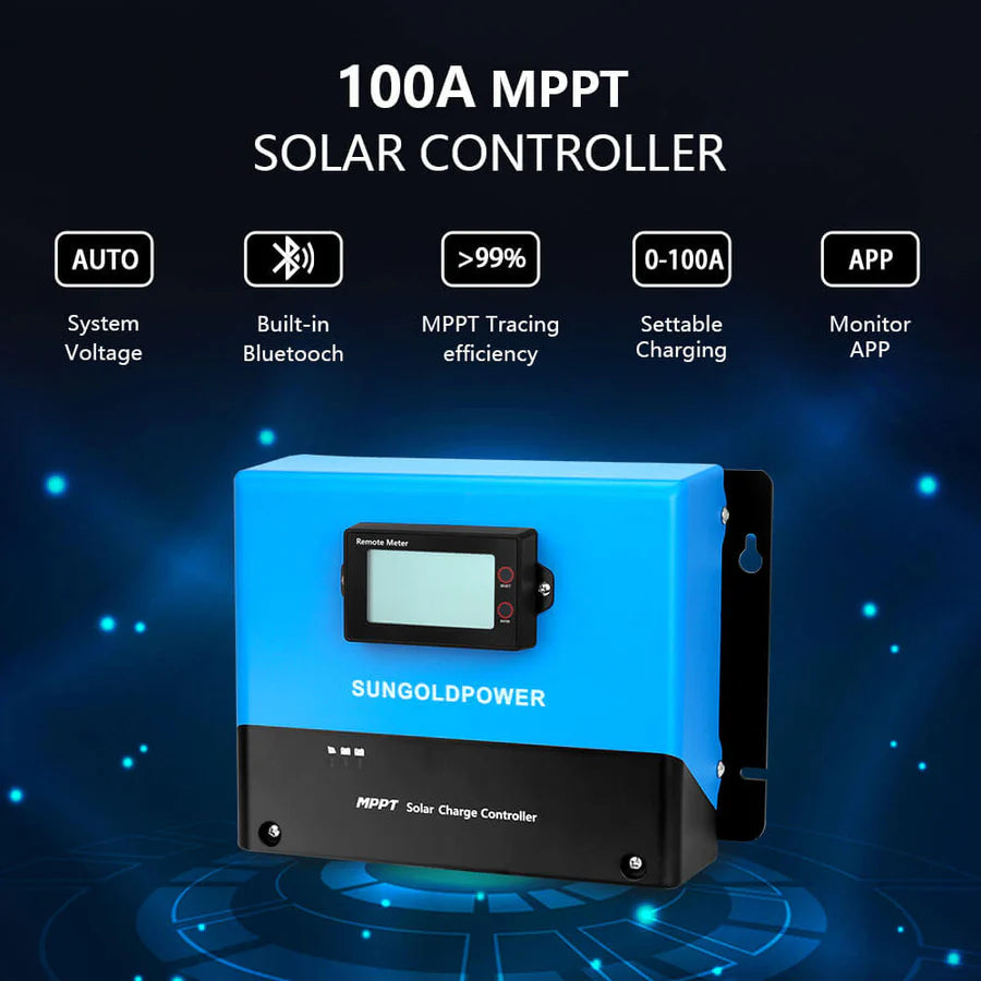 SunGoldPower Off-Grid Solar Kit- 12000W 48V 120V/240V Inverter + 25.6KWH Lithium Battery + 12 X 410 Watts Solar Panels SGR-12K20E