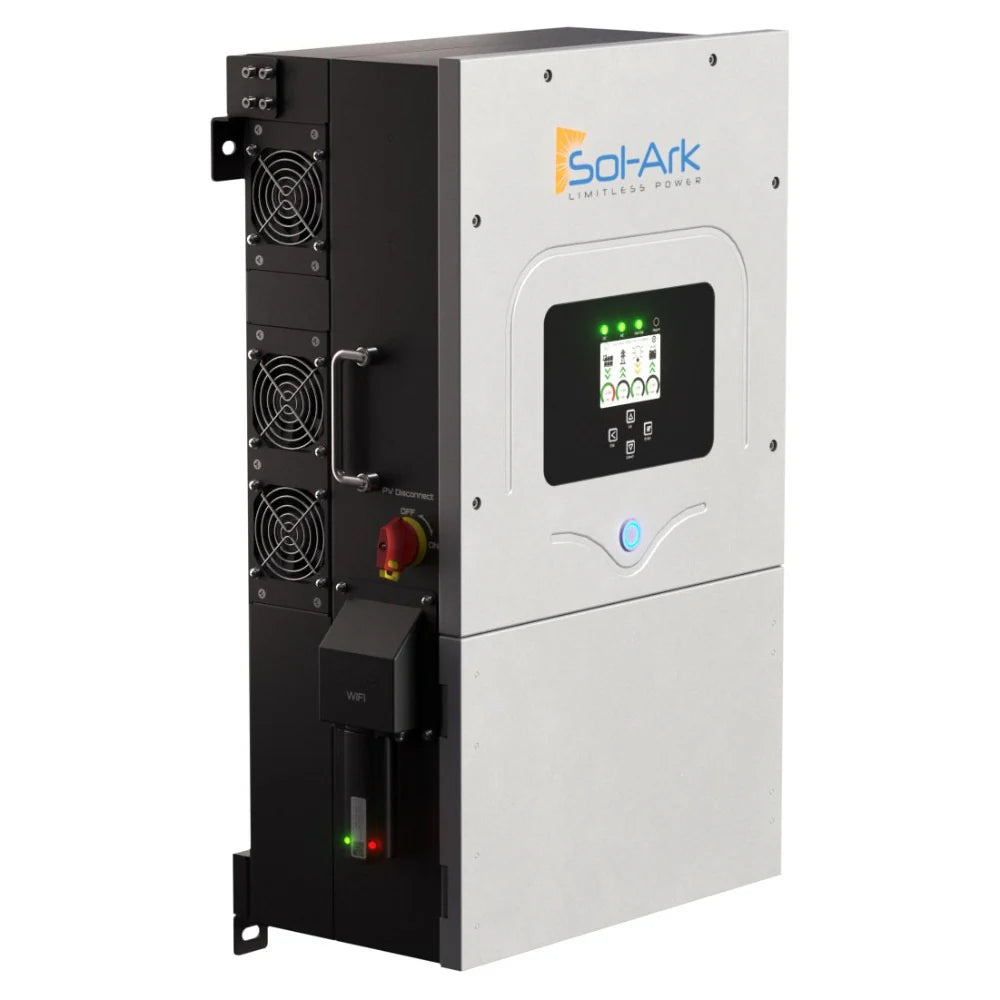 Sol-Ark 12K 120/240/208V 48V | 13,000W PV Input |  [All-In-One] Pre-Wired Hybrid Solar Inverter | 10-Year Warranty
