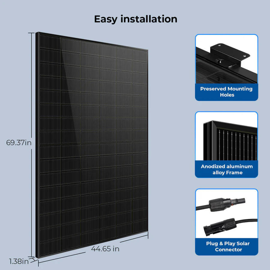 SunGoldPower 450 Watt Bifacial N-Type Monocrystalline Solar Panel | 30 ...